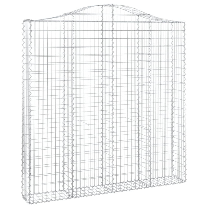buede gabionkurve 4 stk. 200x30x200/220 cm galvaniseret jern