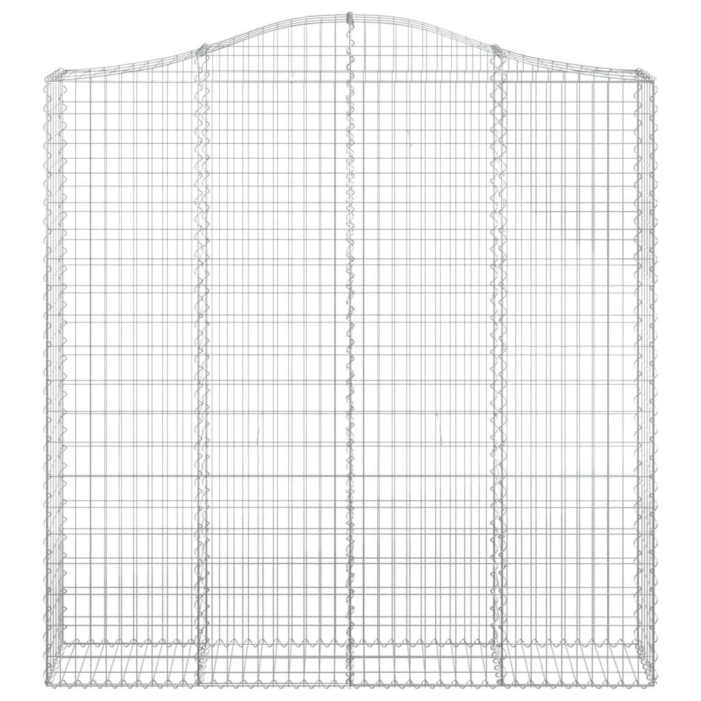 buede gabionkurve 4 stk. 200x30x200/220 cm galvaniseret jern