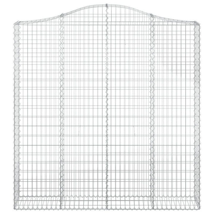 buede gabionkurve 4 stk. 200x30x200/220 cm galvaniseret jern