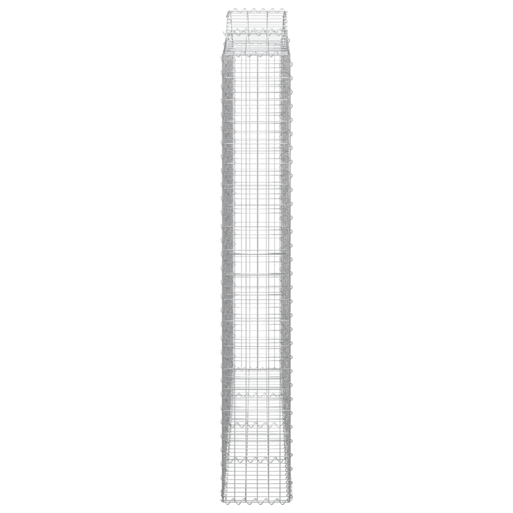 buede gabionkurve 4 stk. 200x30x200/220 cm galvaniseret jern