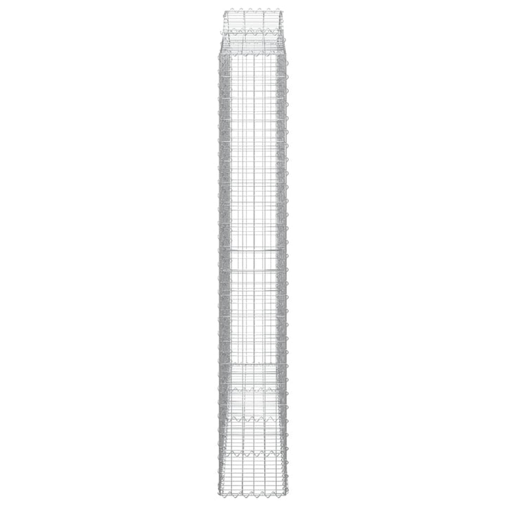 buede gabionkurve 4 stk. 200x30x200/220 cm galvaniseret jern