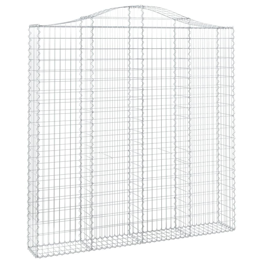 buede gabionkurve 5 stk. 200x30x200/220 cm galvaniseret jern