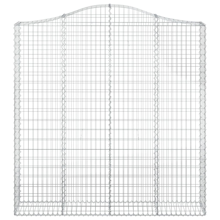 buede gabionkurve 5 stk. 200x30x200/220 cm galvaniseret jern