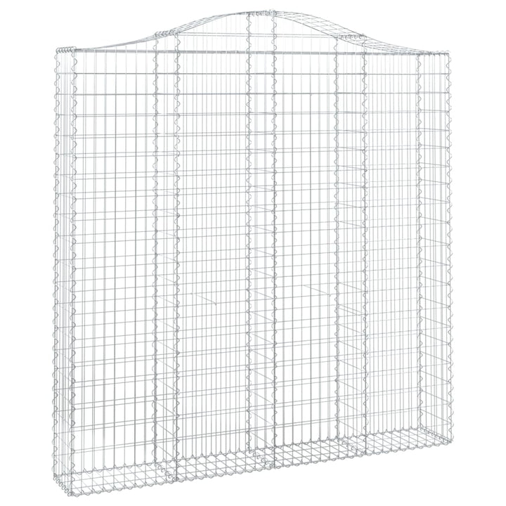 buede gabionkurve 6 stk. 200x30x200/220 cm galvaniseret jern