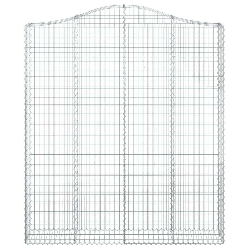 buede gabionkurve 3 stk. 200x30x220/240 cm galvaniseret jern