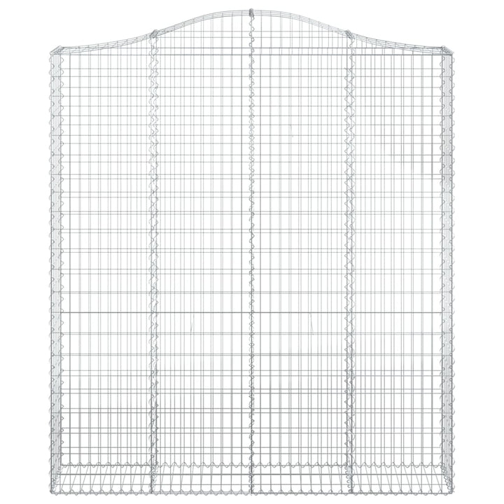 buede gabionkurve 3 stk. 200x30x220/240 cm galvaniseret jern