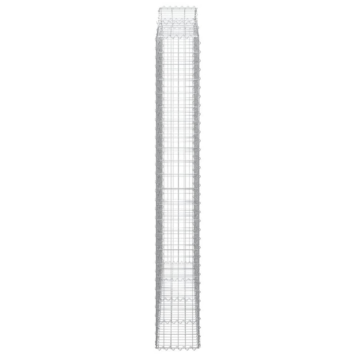buede gabionkurve 3 stk. 200x30x220/240 cm galvaniseret jern