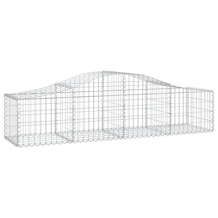 buede gabionkurve 2 stk. 200x50x40/60 cm galvaniseret jern