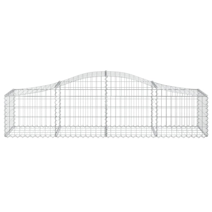buede gabionkurve 2 stk. 200x50x40/60 cm galvaniseret jern