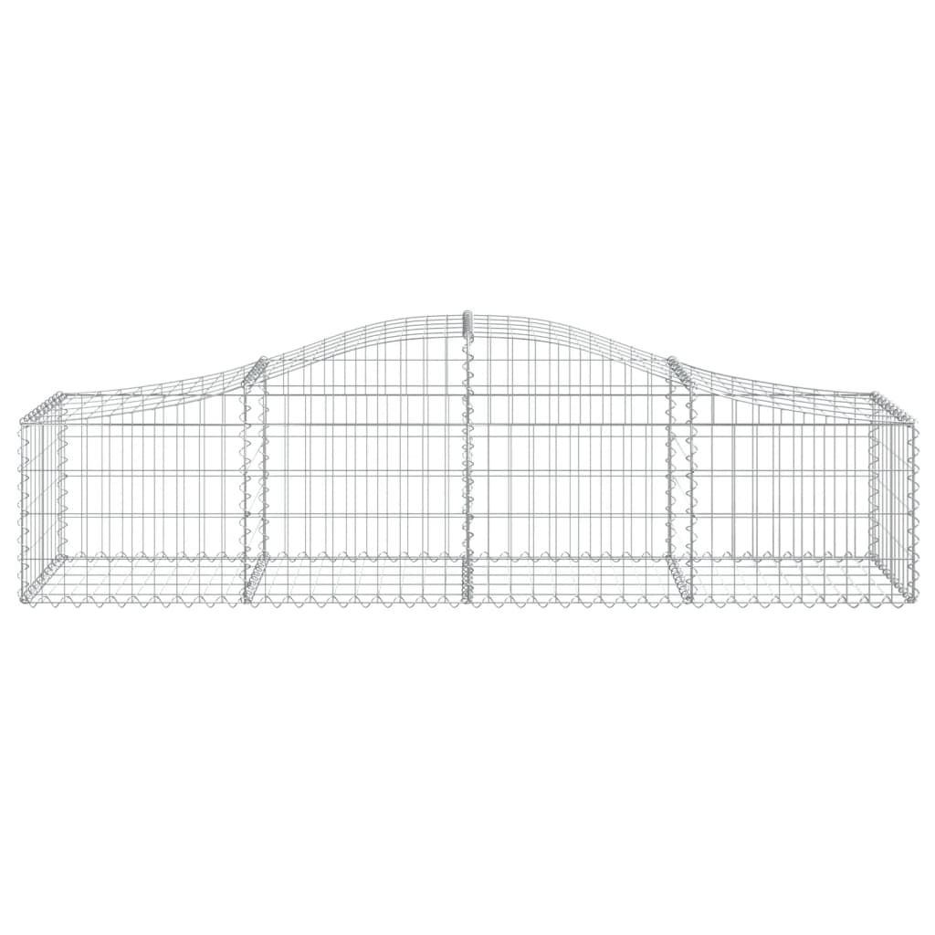 buede gabionkurve 7 stk. 200x50x40/60 cm galvaniseret jern