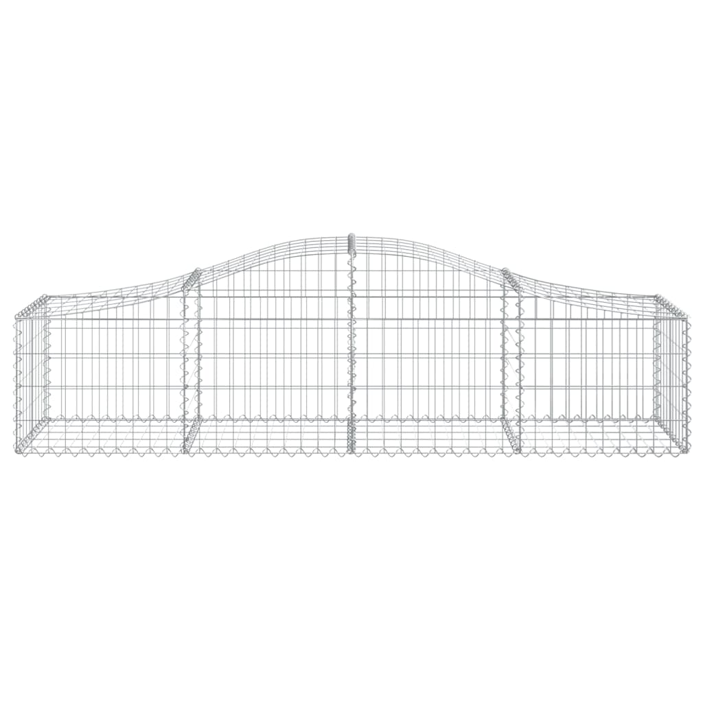 buede gabionkurve 13 stk. 200x50x40/60 cm galvaniseret jern