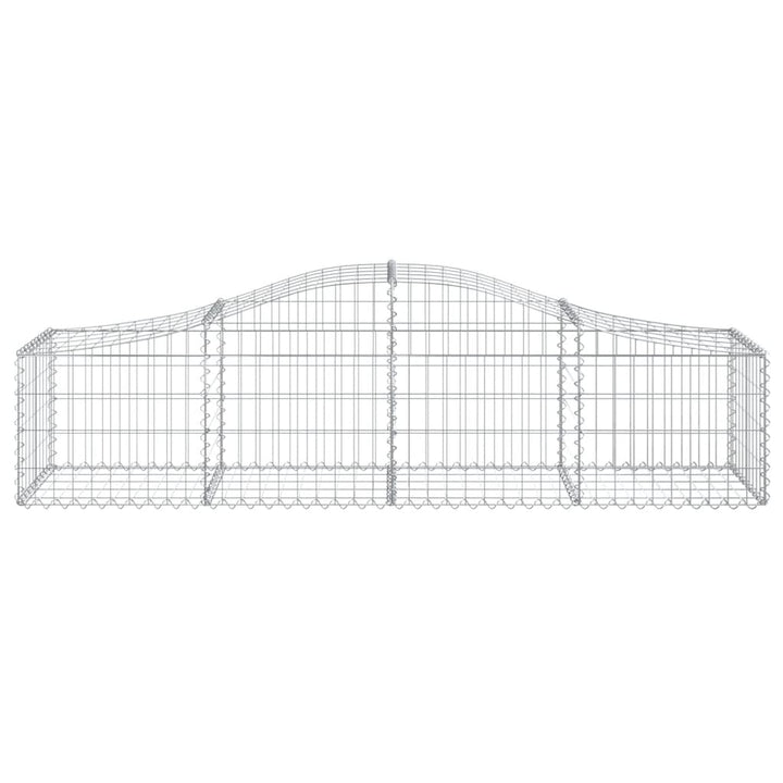 buede gabionkurve 18 stk. 200x50x40/60 cm galvaniseret jern