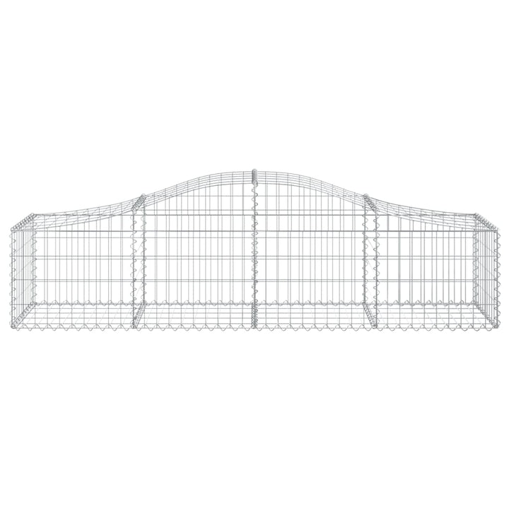 buede gabionkurve 20 stk. 200x50x40/60 cm galvaniseret jern