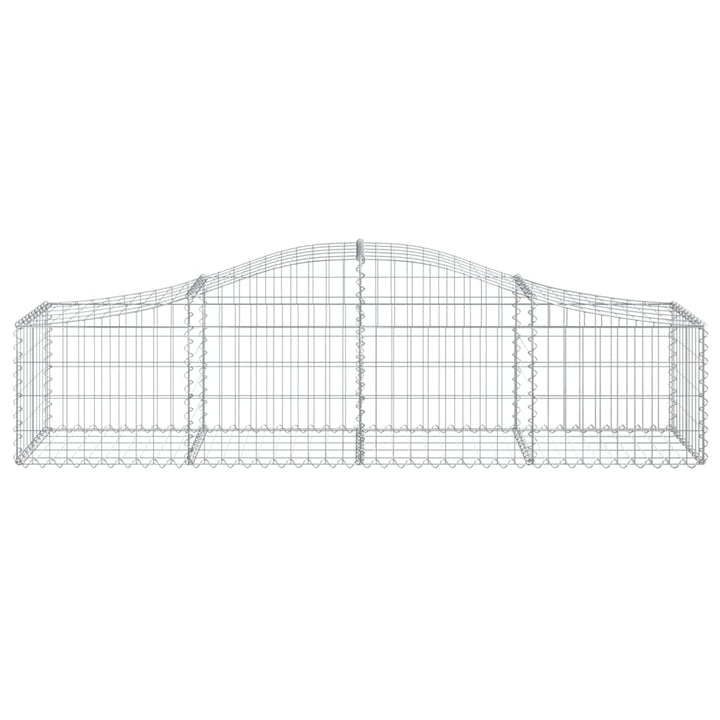 buede gabionkurve 25 stk. 200x50x40/60 cm galvaniseret jern
