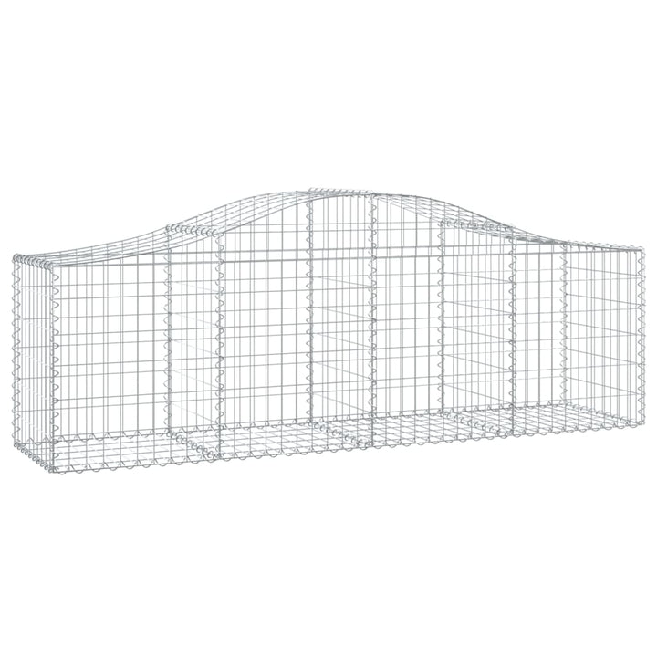 buede gabionkurve 3 stk. 200x50x60/80 cm galvaniseret jern