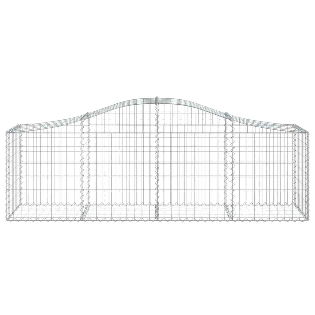 buede gabionkurve 3 stk. 200x50x60/80 cm galvaniseret jern