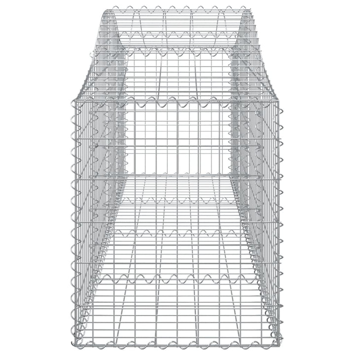 buede gabionkurve 4 stk. 200x50x60/80 cm galvaniseret jern