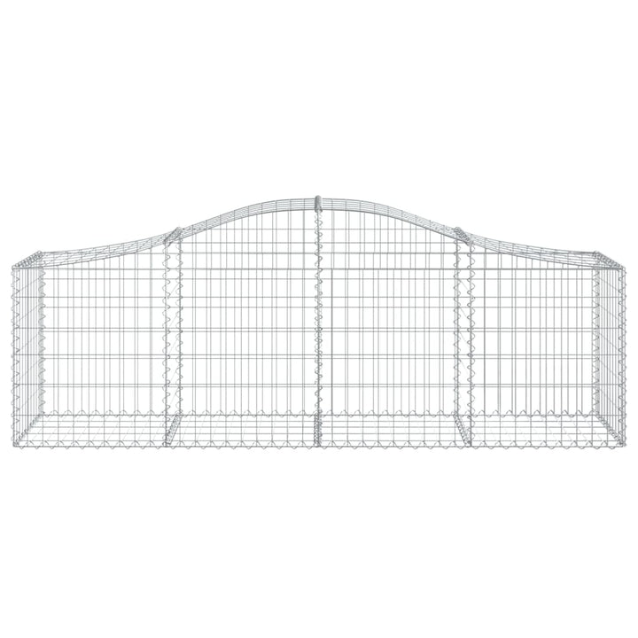 buede gabionkurve 9 stk. 200x50x60/80 cm galvaniseret jern