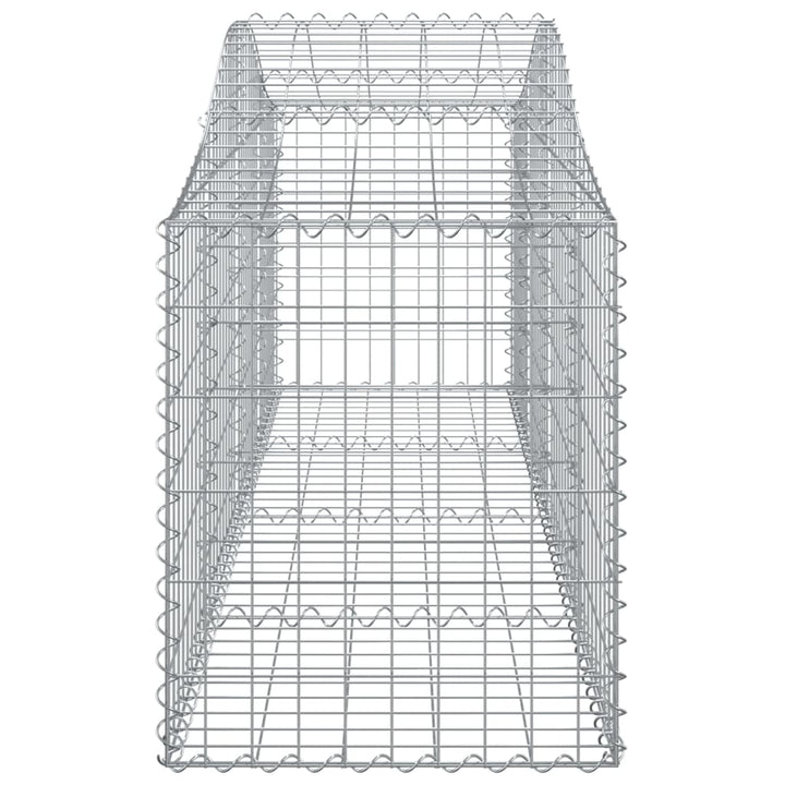 buede gabionkurve 9 stk. 200x50x60/80 cm galvaniseret jern