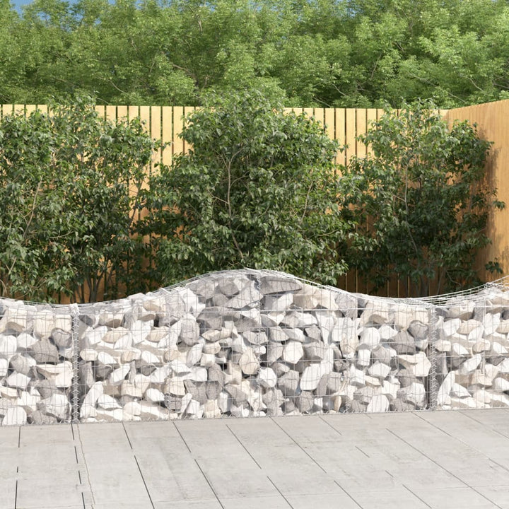 buede gabionkurve 10 stk. 200x50x60/80 cm galvaniseret jern