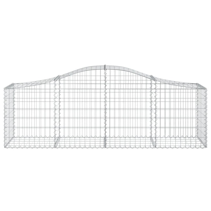 buede gabionkurve 12 stk. 200x50x60/80 cm galvaniseret jern