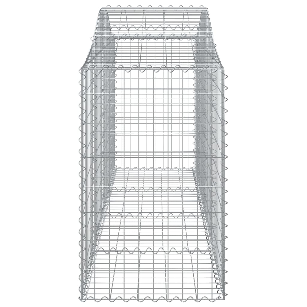 buede gabionkurve 2 stk. 200x50x80/100 cm galvaniseret jern