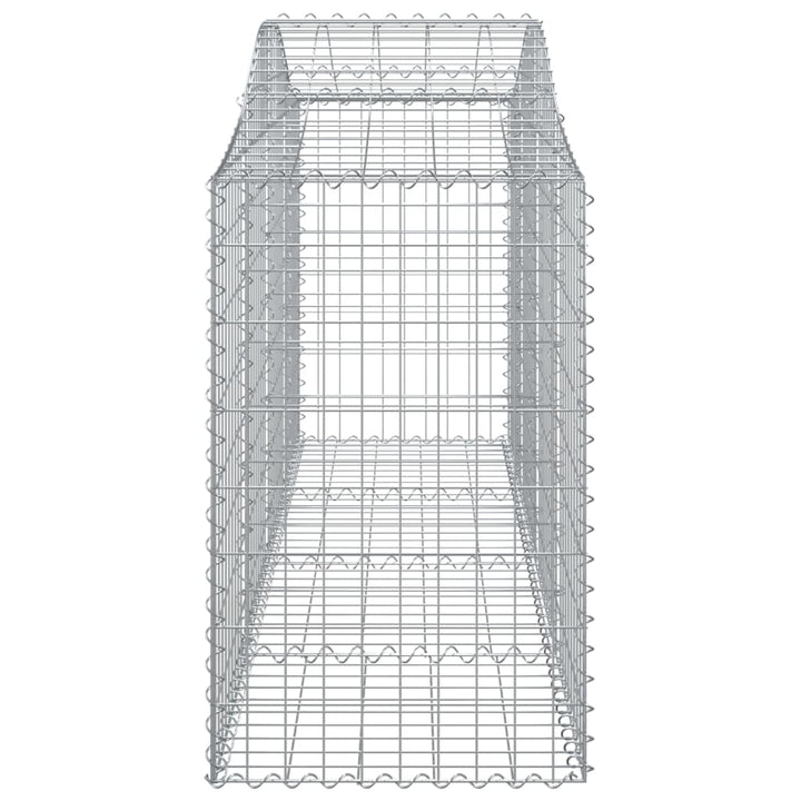 buede gabionkurve 2 stk. 200x50x80/100 cm galvaniseret jern