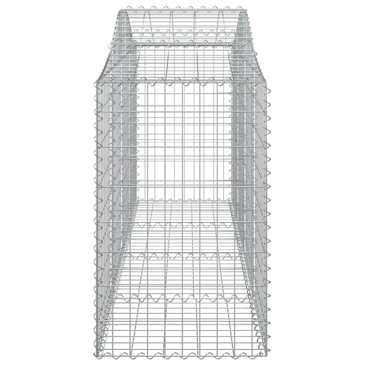buede gabionkurve 15 stk. 200x50x80/100 cm galvaniseret jern