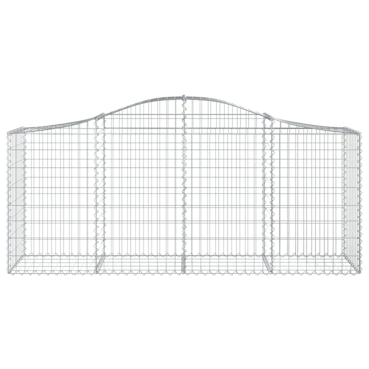 buede gabionkurve 40 stk. 200x50x80/100 cm galvaniseret jern