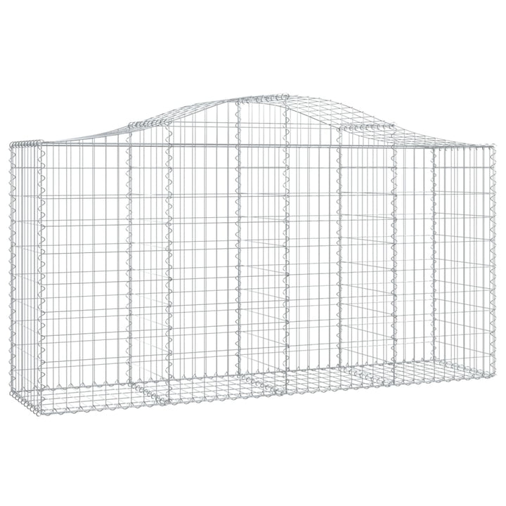 buede gabionkurve 3 stk. 200x50x100/120 cm galvaniseret jern