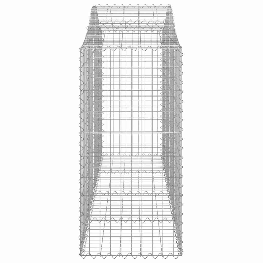 buede gabionkurve 8 stk. 200x50x100/120 cm galvaniseret jern