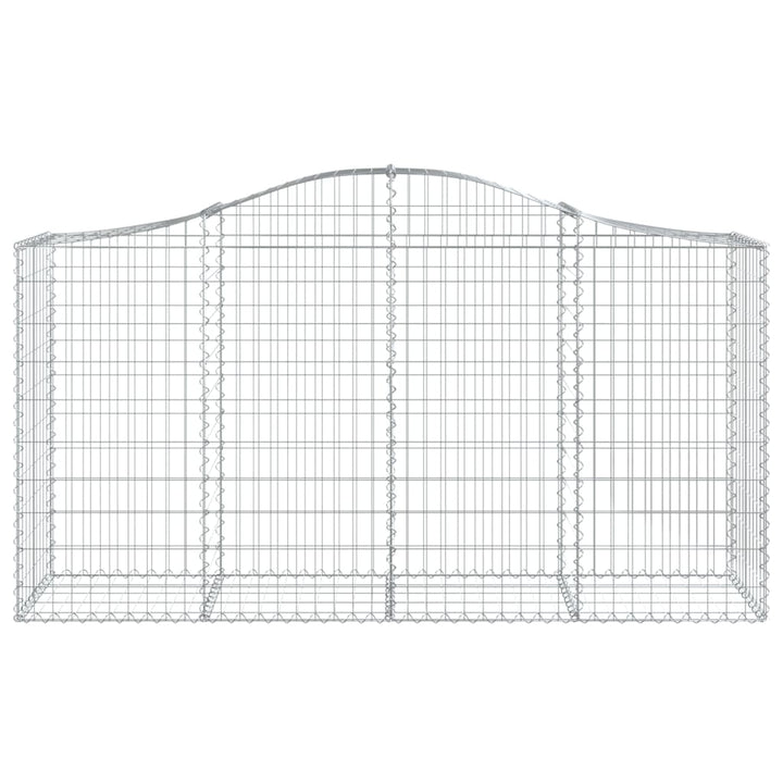 buede gabionkurve 9 stk. 200x50x100/120 cm galvaniseret jern