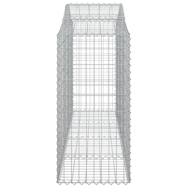 buede gabionkurve 10 stk. 200x50x100/120 cm galvaniseret jern