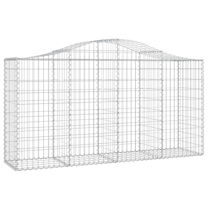 buede gabionkurve 18 stk. 200x50x100/120 cm galvaniseret jern