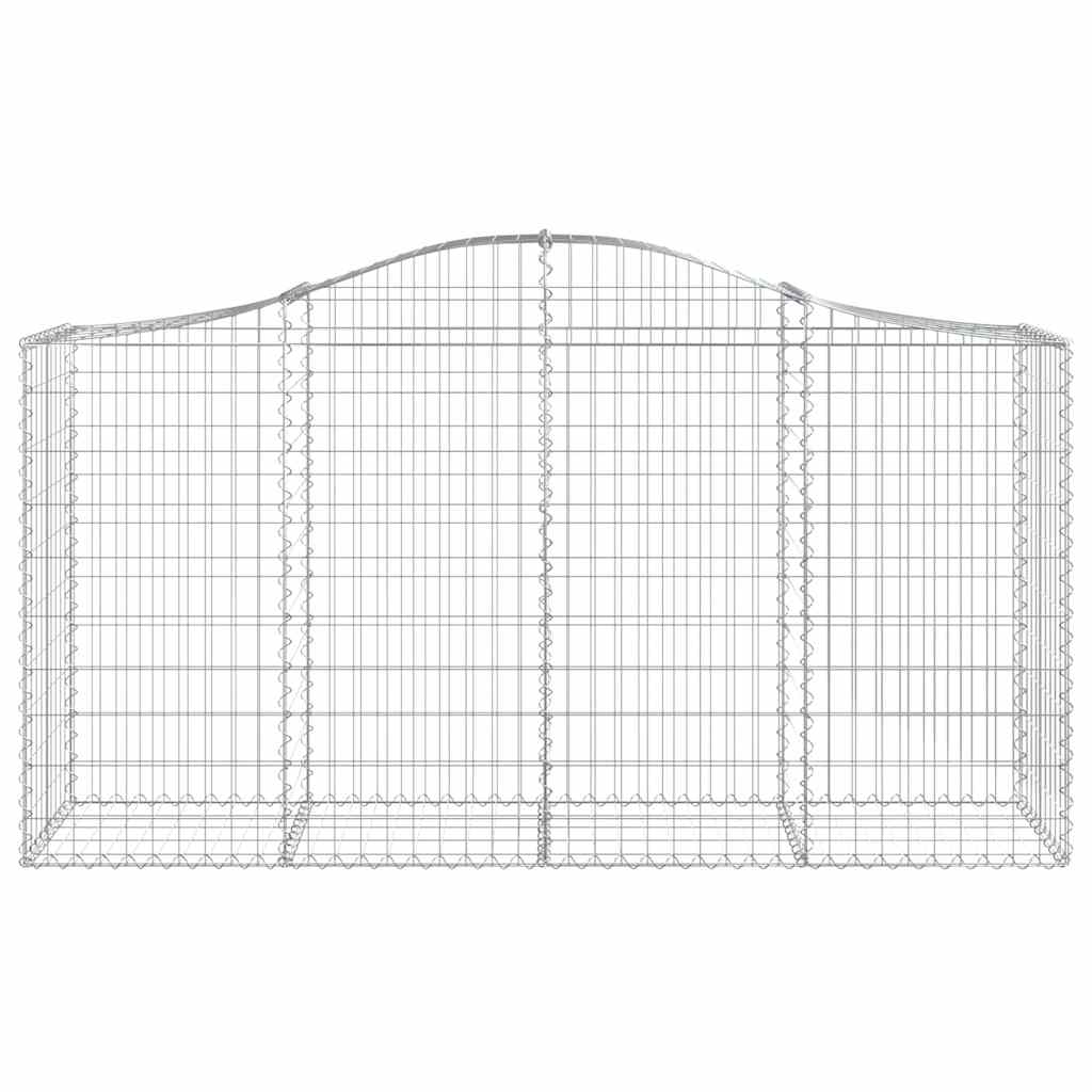 buede gabionkurve 18 stk. 200x50x100/120 cm galvaniseret jern