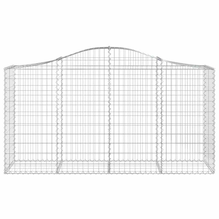 buede gabionkurve 18 stk. 200x50x100/120 cm galvaniseret jern