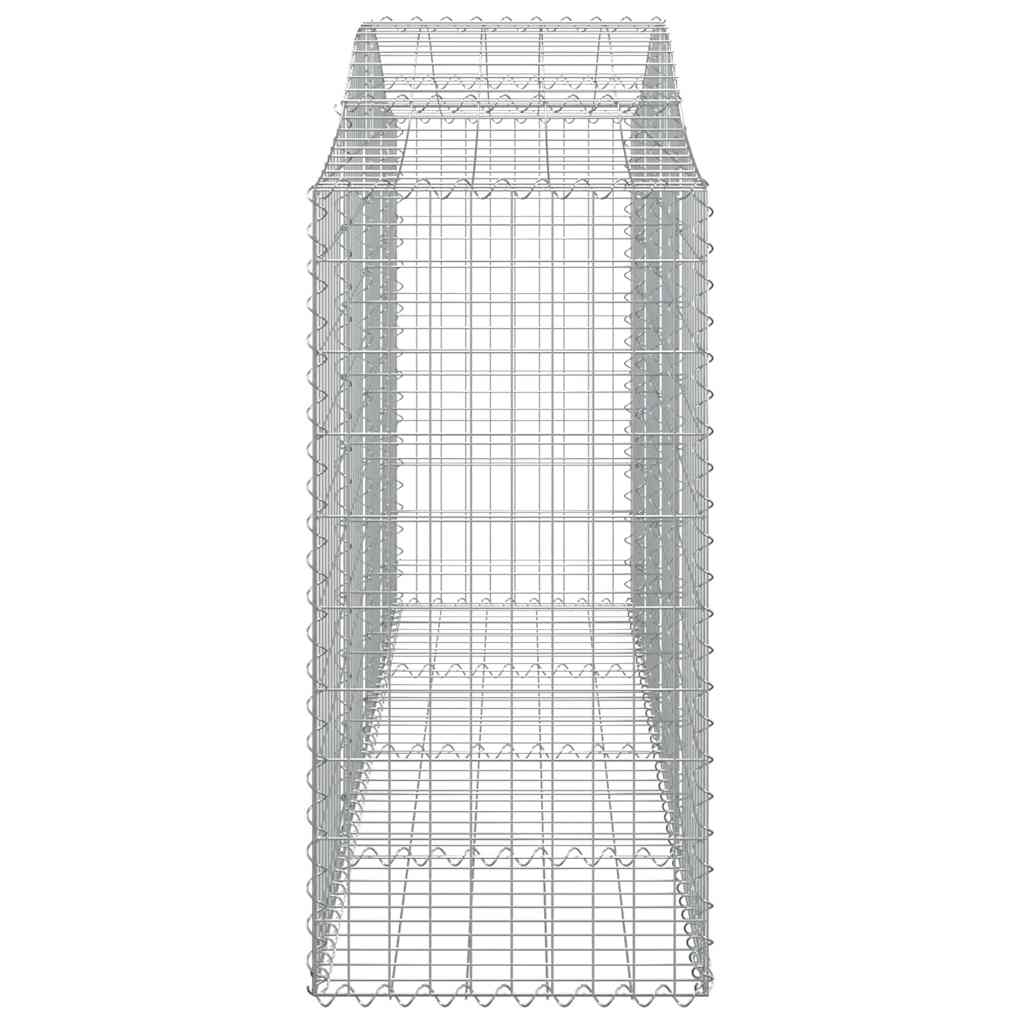 buede gabionkurve 18 stk. 200x50x100/120 cm galvaniseret jern