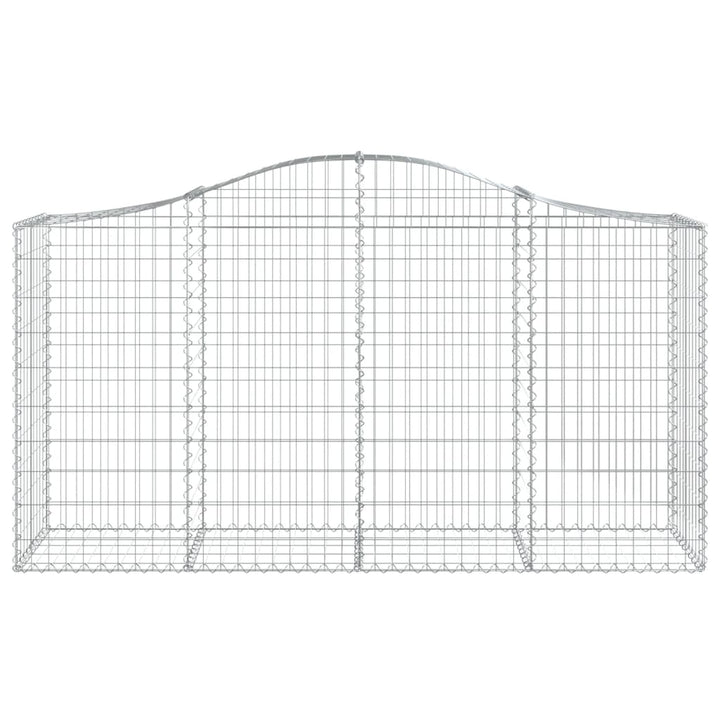 buede gabionkurve 30 stk. 200x50x100/120 cm galvaniseret jern