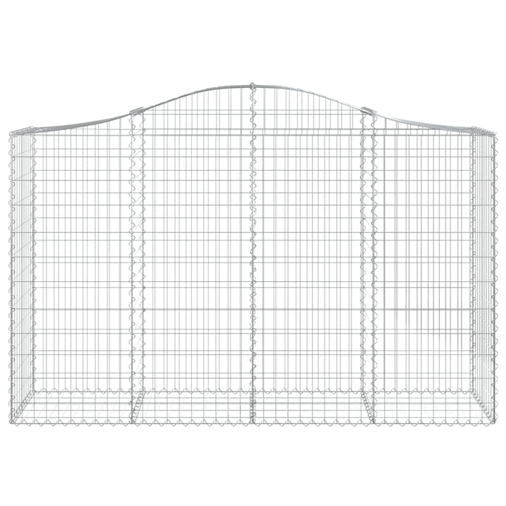 buede gabionkurve 3 stk. 200x50x120/140 cm galvaniseret jern