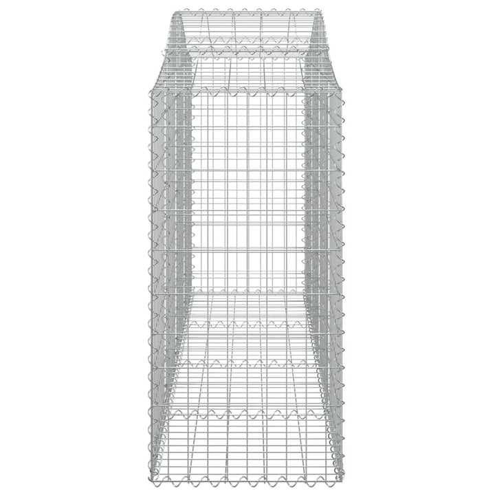 buede gabionkurve 3 stk. 200x50x120/140 cm galvaniseret jern