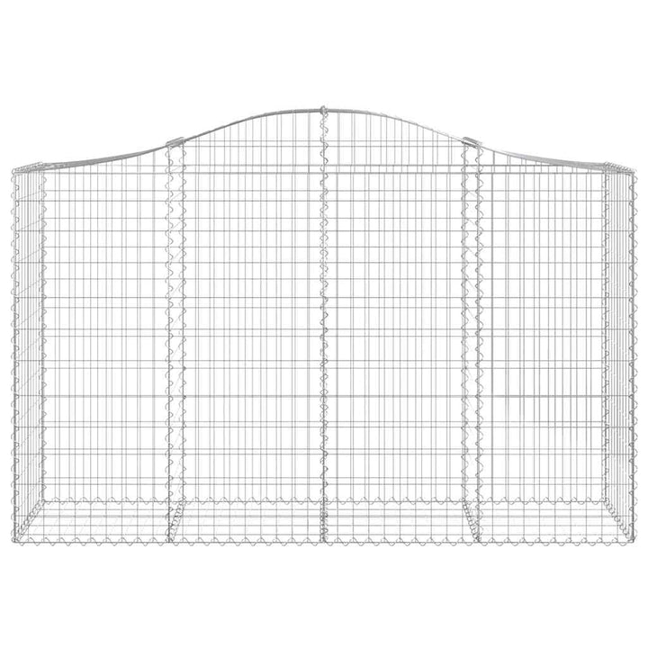 buede gabionkurve 5 stk. 200x50x120/140 cm galvaniseret jern