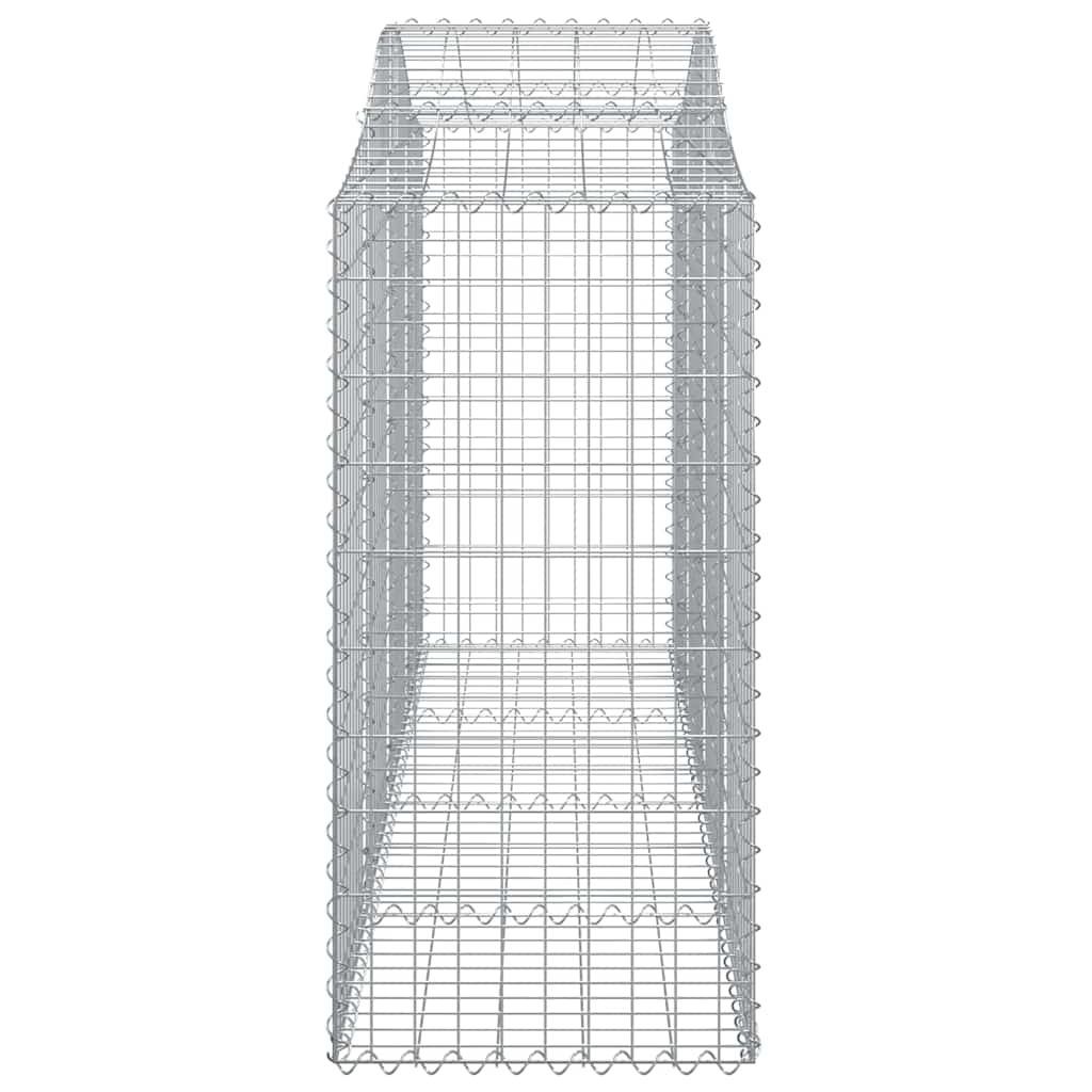 buede gabionkurve 5 stk. 200x50x120/140 cm galvaniseret jern