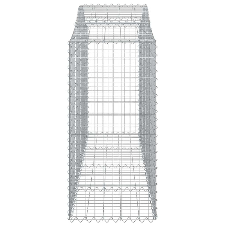 buede gabionkurve 5 stk. 200x50x120/140 cm galvaniseret jern