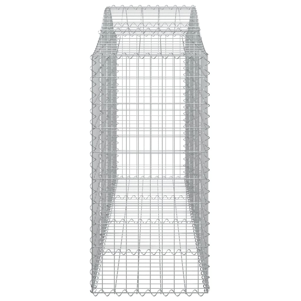 buede gabionkurve 6 stk. 200x50x120/140 cm galvaniseret jern