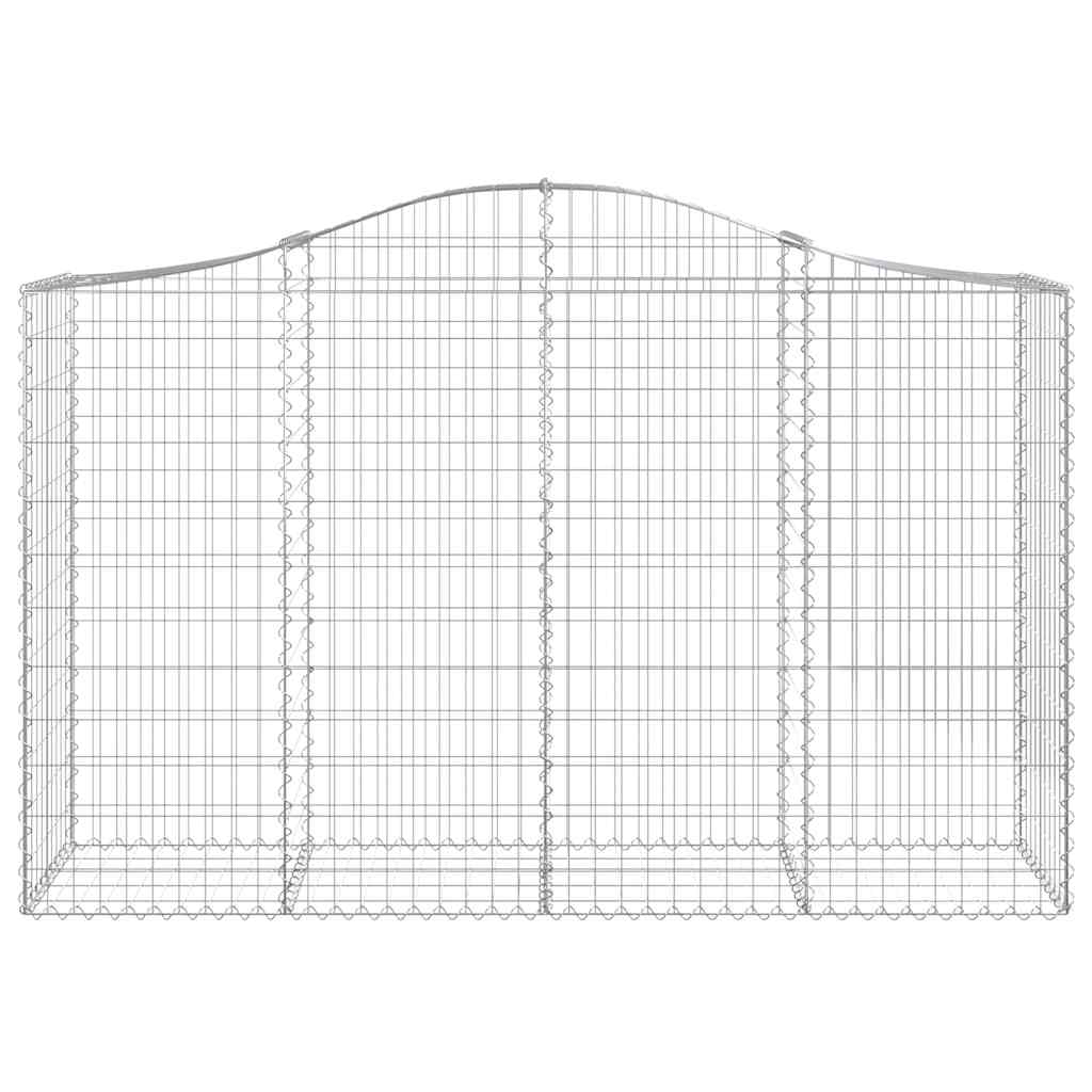 buede gabionkurve 8 stk. 200x50x120/140 cm galvaniseret jern