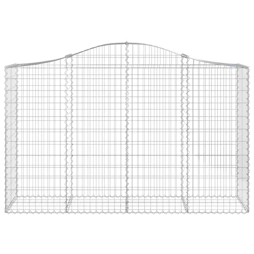 buede gabionkurve 10 stk. 200x50x120/140 cm galvaniseret jern