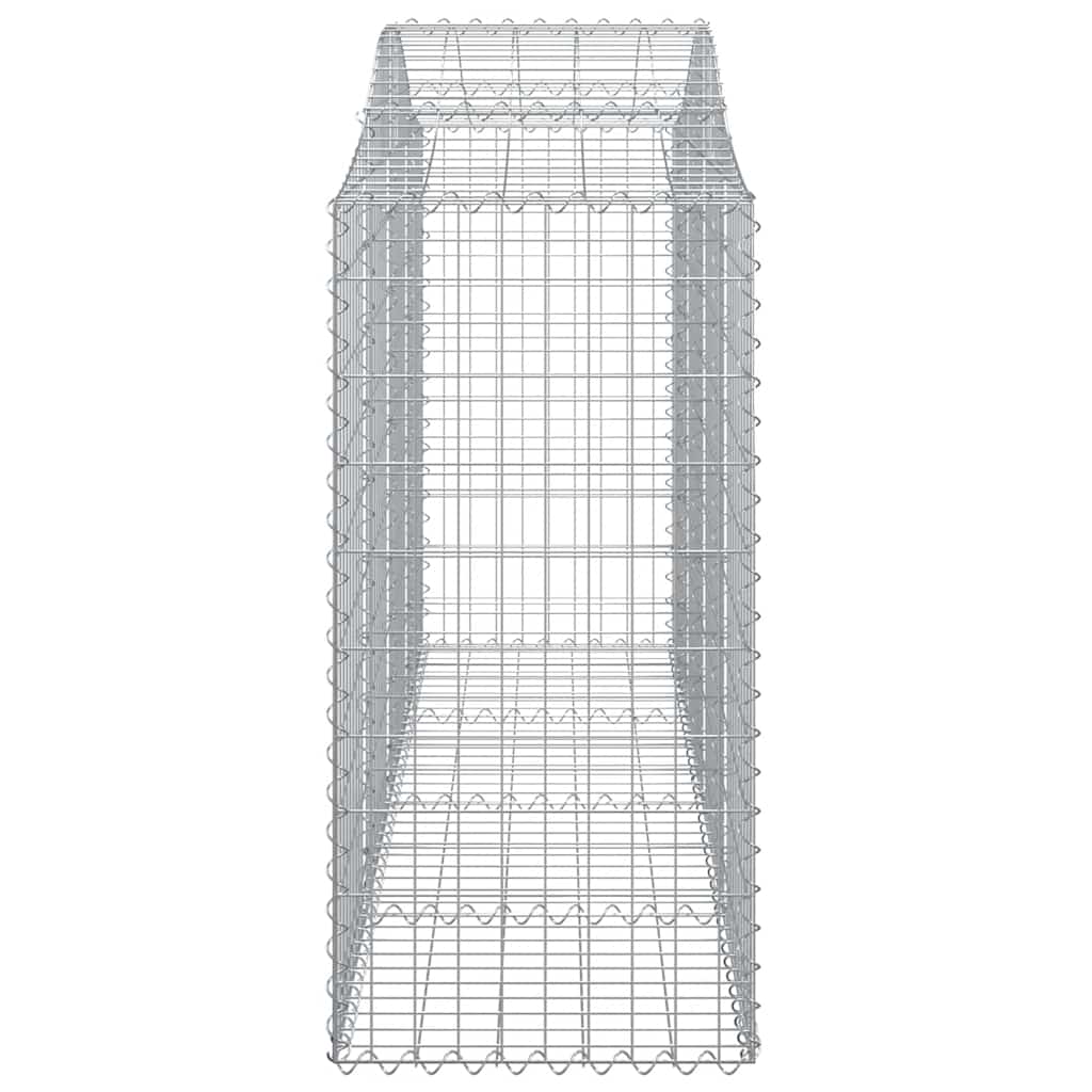 buede gabionkurve 10 stk. 200x50x120/140 cm galvaniseret jern