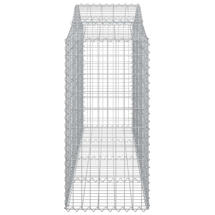 buede gabionkurve 10 stk. 200x50x120/140 cm galvaniseret jern
