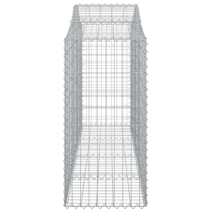 buede gabionkurve 12 stk. 200x50x120/140 cm galvaniseret jern