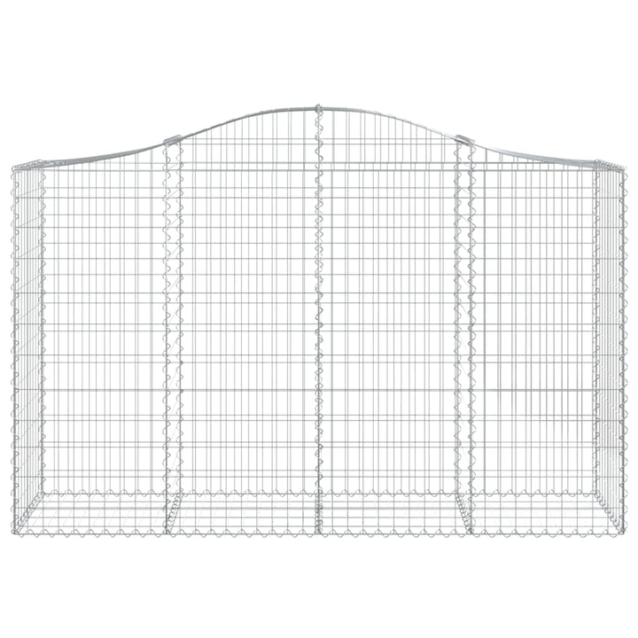 buede gabionkurve 13 stk. 200x50x120/140 cm galvaniseret jern